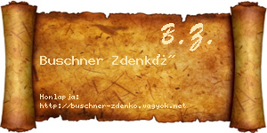 Buschner Zdenkó névjegykártya